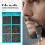 Color Cream With Brush Formulated Penetrate Coarse Facial Hair Natural Thicker Fuller Dye for Men Beard Mustache Color Cream
