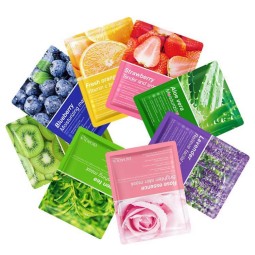 护肤面膜免费样品BIOAQUA单片水果Mascarillas面膜绿茶芦荟橙面膜韩国保湿护肤面膜