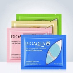 OEM Bioaqua天然樱花无肽保湿抗皱黑眼圈玻尿酸眼膜