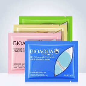 OEM Bioaqua Natural Sakura Nonapeptide Moisturizer Anti Wrinkle Removal Dark Circle Hyaluronic Eye Mask