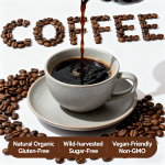 ODM & OEM 6-in-1 Organic Instant Mushroom Coffee Blend Powder Neutral Taste Slimming Functional Bottled