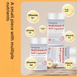 Private Label Vitamin B Complex 60 Soft Capsules B1 B2 B6 B12 for Nerve Regulation Blood Toning and Immunity Boost