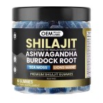 Private Label Shilajit Ashwagandha Seamoss Black Cumin Seed Oil Supplement Gummies Ice Pop Burdock Root Gummies