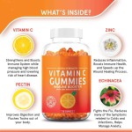 Naturally Derived Vitamin C Gummies Immune Support Gummies Safe for Teenagers and Adults