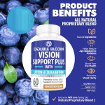 Bilberry Lutein Capsules for Eye Health and Vision Support Zeaxanthin Extract for Adults