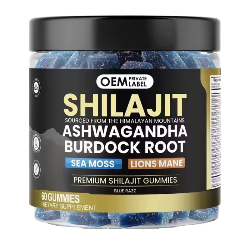 Shilajit Ashwagandha Burdock Root Gummies Health Supplement Boost Energy and Improve Memory