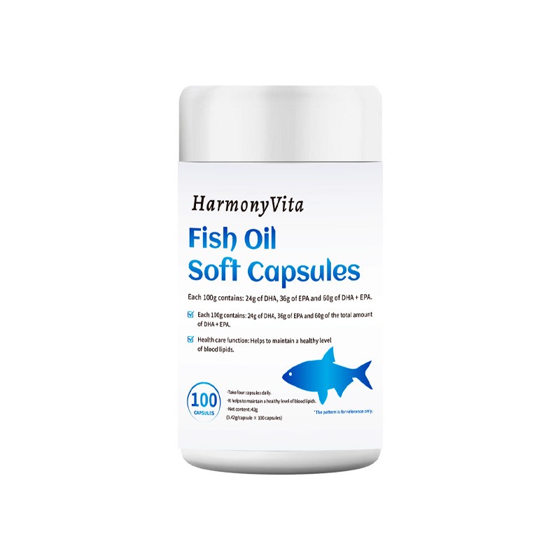 Adult 60 Capsules Health Supplement DHA and EPA Fish Oil Soft Capsules Support Heart and Brain Health