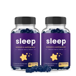 OEM Fast Asleep Melatonin Gummies Vitamin Adult Herbal-Based Sleep Aid Berry Flavor