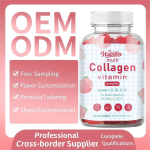 Factory Price Multi Hydrolyzed Collagen Peptide Gummies Antioxidant Rich Supplement Anti-Aging Skin Health