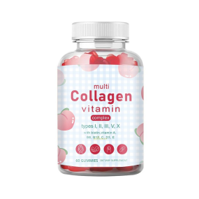 Factory Price Multi Hydrolyzed Collagen Peptide Gummies Antioxidant Rich Supplement Anti-Aging Skin Health