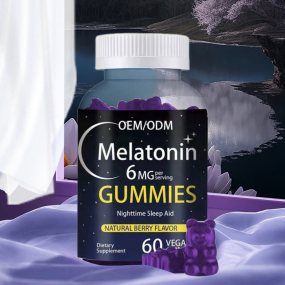 Natural Herbal Melatonin Gummies with Ashwagandha Deep Sleep Daily Relaxation Aid Adult Vitamin Gummy Dosage