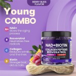 NAD+ Nicotinamide Biotin Resveratrol Collagen Keratin Multivitamin 60 Gummies Adult Nail Gummies