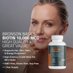 Vegan Biotin Tablets for Hair Nail Care Energy Production Non-GMO Gluten-Free Soy Dietary Supplement