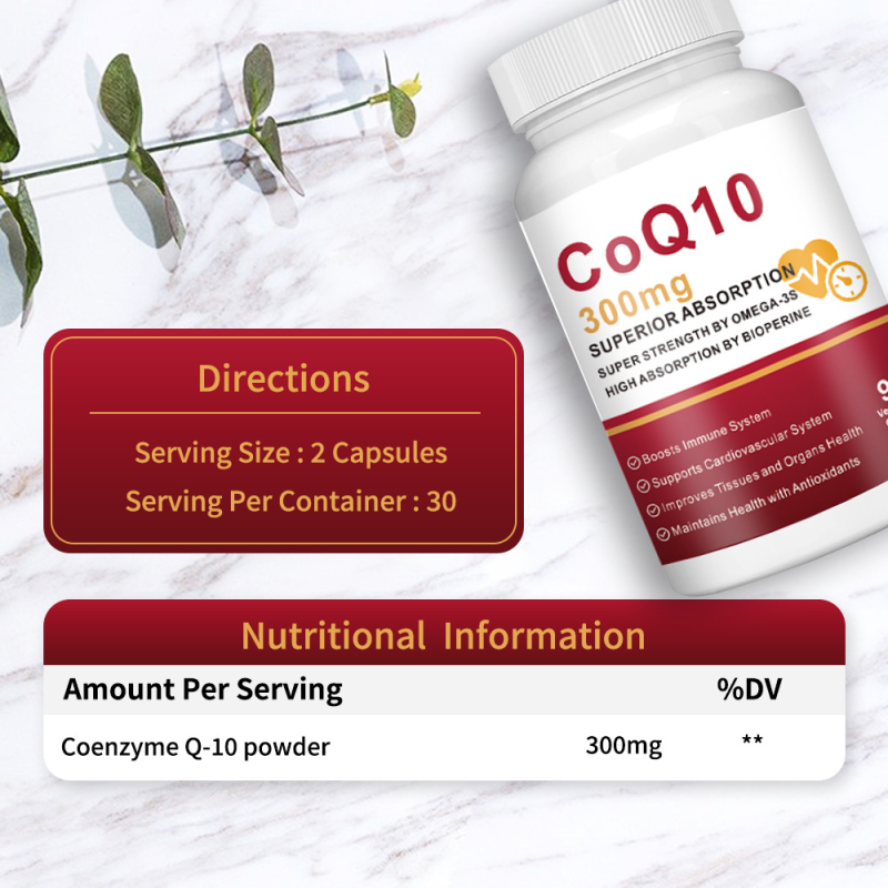OEM Coenzyme Q10 Sugar-Free Capsules/Tablets Fat-Soluble Cardiovascular Protection Supplement