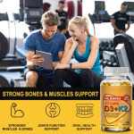 High Efficacy Calcium and Vitamin D3 Soft Capsules Adult Immune Health Support with Strong Bones and Teeth