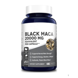 Natural Maca Root Pills Men's Vitality Black Soft Capsules Powder Supplement Energy Boost Performance Enhancer Adult