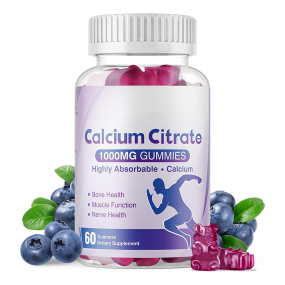 Calcium Magnesium Zinc Vitamin D3 Gummies for Improving Bone Density Bone Health Supplement Calcium Citrate Gummies