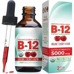 Organic Vegan Vitamin B12 Drops Non-GMO Sugar-Free Fruit Flavor Supplement