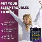 Natural Herbal Melatonin Gummies with Ashwagandha Deep Sleep Daily Relaxation Aid Adult Vitamin Gummy Dosage