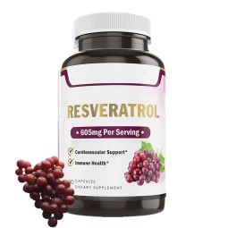 OEM Pure Organic Resveratrol Capsules Natural Herbal Tonic Heart Brain Immune Support