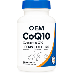 Halal Certified Coenzyme Q10 Powder/Capsule Form Water and Oil Soluble Bulk Private Label Options