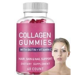 Wholesale Vegan Collagen Biotin Gummies Enriched with Vitamin C Beauty Product for Non-Pregnant Women Safe Skin Hair Nails