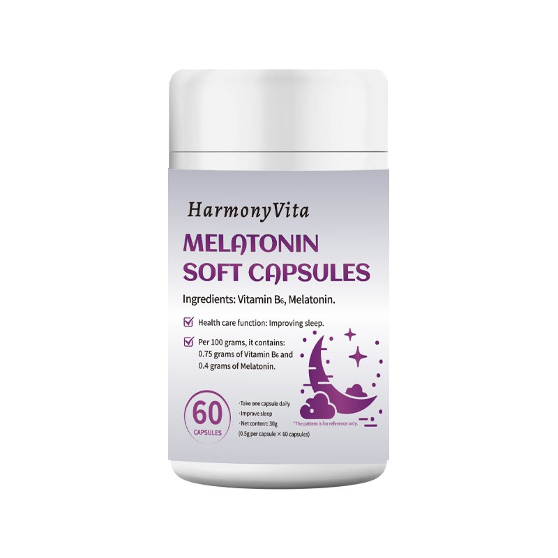 Adult Sleep Deep Aid Soft Capsules 60 Count Melatonin and Vitamin B6 Health Supplement Sleep Health