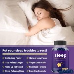 OEM Fast Asleep Melatonin Gummies Vitamin Adult Herbal-Based Sleep Aid Berry Flavor