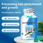 Biotin Supplement Gummies Sugar-Free Vitamin Healthy Hair Growth Reduce Shedding and Enhance Vitality Adult