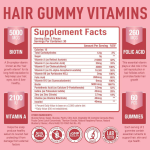 Vegan Hair Nails Vitamin Biotin Gummies Supplement Beauty Product for Adult Strong Shiny Hair