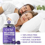 Vegan Melatonin Gummies Children and Adult Sleep Aid Support Natural Sleep Cycle Dosage Form Vitamin Candy