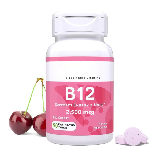 OEM Private Label Vegan Vitamin B12 Gummies Niacin Folic Acid Pantothenic Acid Biotin Adult Immune Support