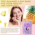 Vegan Gluten-Free Halal Hawaiian Pineapple Premium Female Balance Gummies for Women's Health