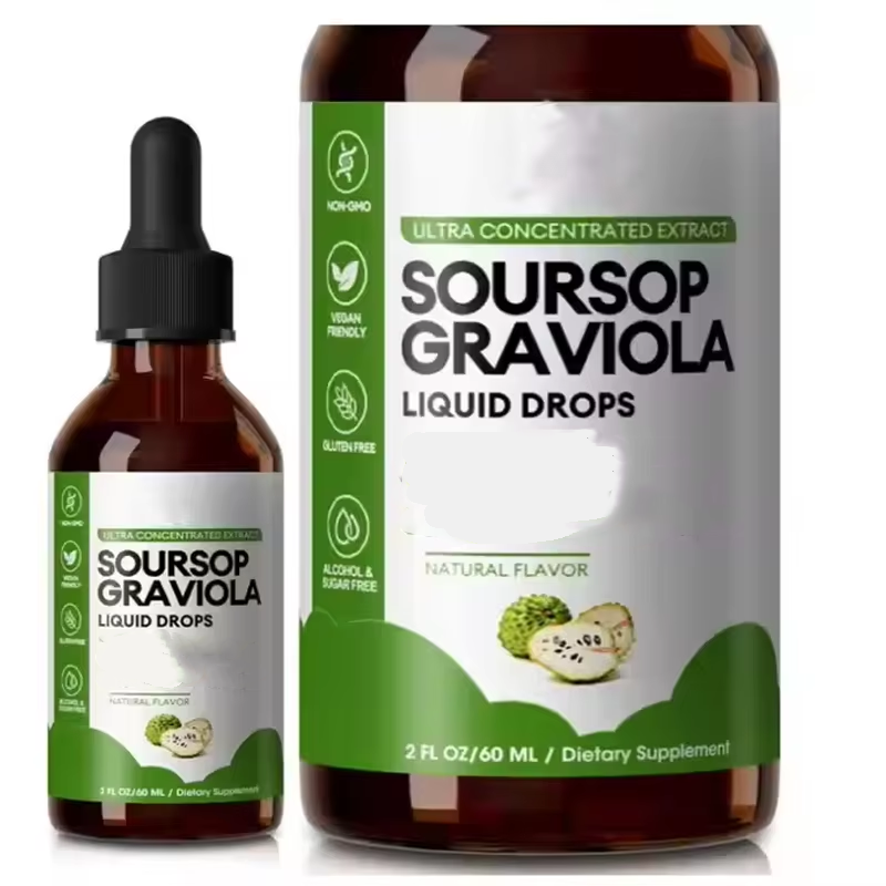 OEM Soursop Graviola Leaf Extract Liquid Drops with Pure Plant Seamoss