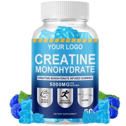 Besica Custom Creatine Gummy Bears Creatine Monohydrate Gummies Energy Muscle Builder Pre-Workout Supplement
