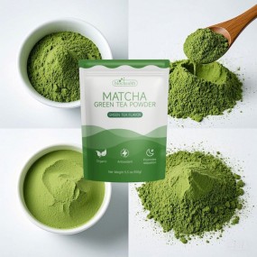 Besica OEM Organic Matcha Green Tea Powder Supplement Digestive and Gut Health | Premium 150g Pack 30 Servings