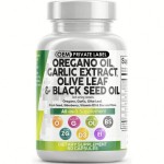 Besica OEM Oregano Oil Capsules with Garlic Extract Olive Leaf Black Seed Oil - Men Women Digestive Health Supplement