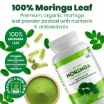 Besica Private Label OEM Pure Organic Moringa Leaf Powder Capsules 1300mg Moringa Leaf Powder Capsule Supplement