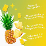Manufacturer Supply Hot Seller Pineapple Flavor Glycine Mg Magnesium Gummies Customizable Mineral Supplement Cross-Border Foreign