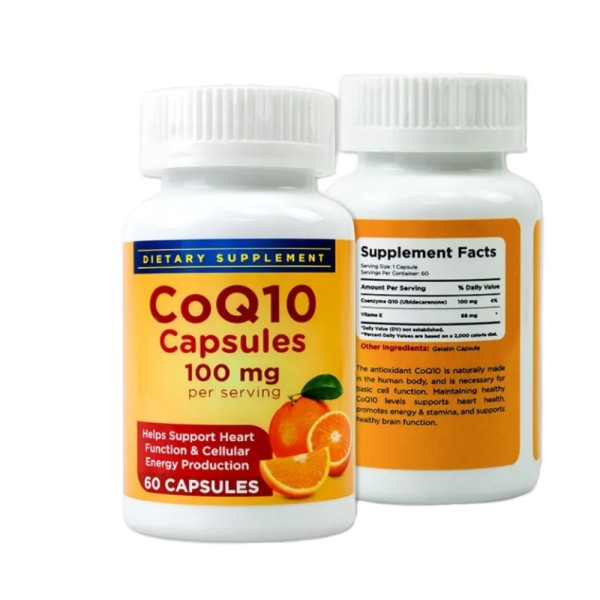 Supplement Coenzyme Q10 Softgel Capsules for Adult Heart Health Antioxidant Promote Reduce Fatigue Nervous System Health