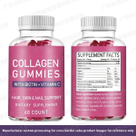 Custom Biotin Collagen Gummies Adult Beauty Product Gummy Bears Dosage Form