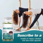 OEM Private Label Organic Sea Moss Capsules 2000mg with Bladderwrack and Burdock Root for Joint Health