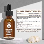 Besica Mushroom Extract Drops Lion's Mane Nootropic Liquid Immune System Brain Boost 1 Blend Lion's Mane Liquid Drops