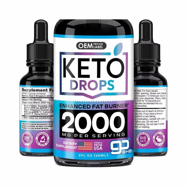 Besica New Arrival Keto Drops Appetite Suppressant Keto BHB Liquid Drops Supplement