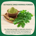 Besica Organic Moringa Powder Green Superfood Supplement with Vitamin A E K Iron Calcium Fiber