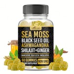 Besica Sea Moss Black Seed Oil Ashwagandha Gummies with Shilajit