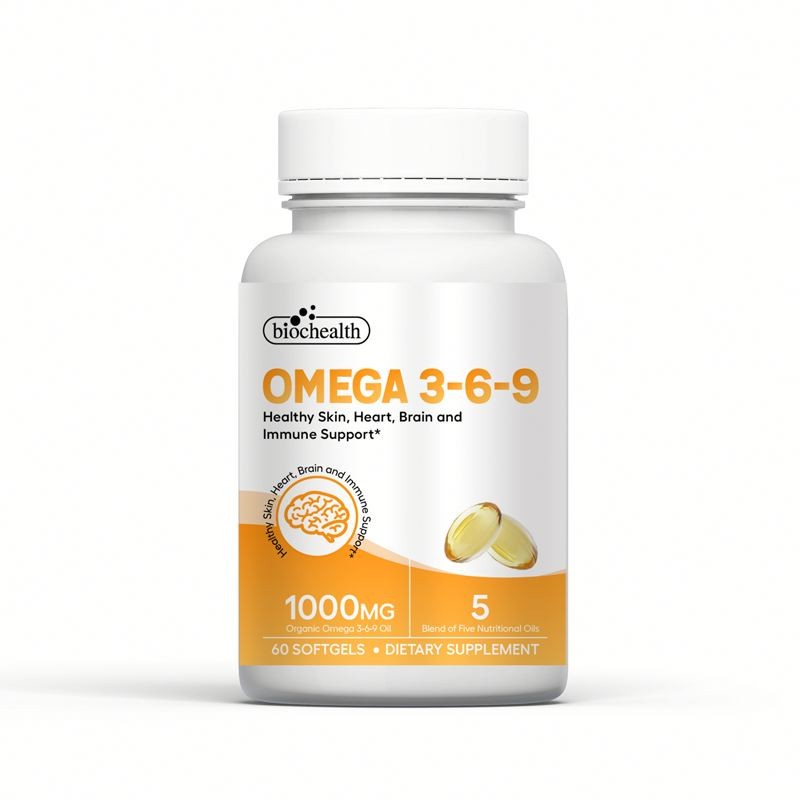 Besica OEM Omega 3 6 9 Fish Oil Softgel Capsules 60pc Support Heart and Brain Health Immune Function