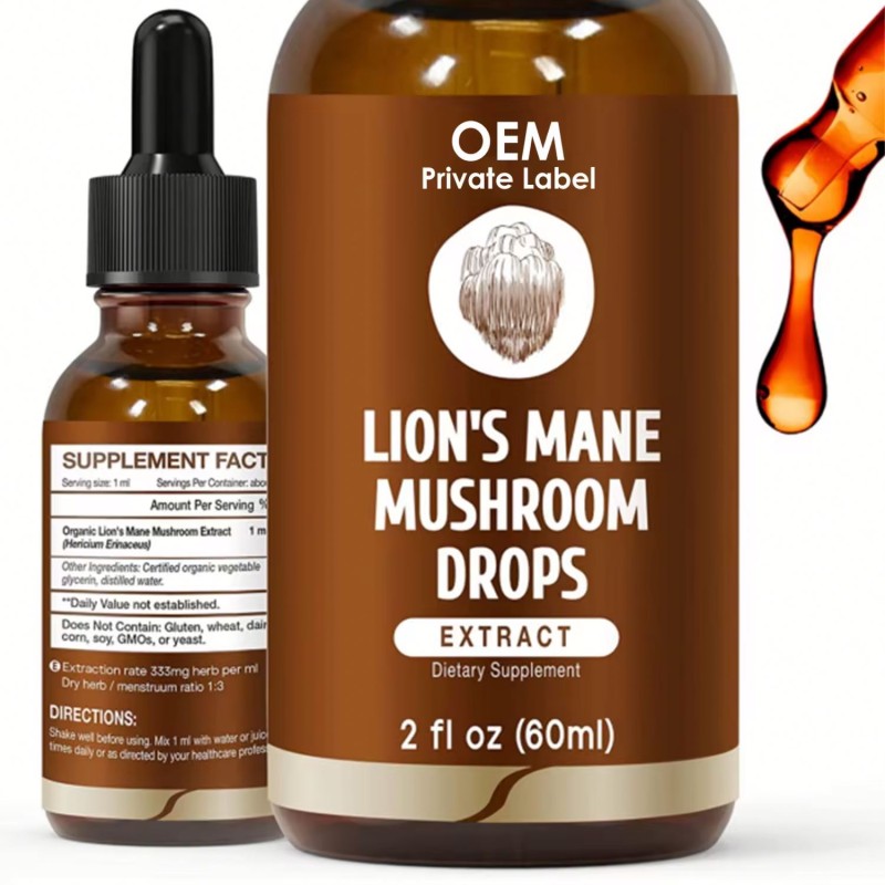 Besica Mushroom Extract Drops Lion's Mane Nootropic Liquid Immune System Brain Boost 1 Blend Lion's Mane Liquid Drops