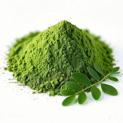 Besica Organic Moringa Powder Green Superfood Supplement with Vitamin A E K Iron Calcium Fiber