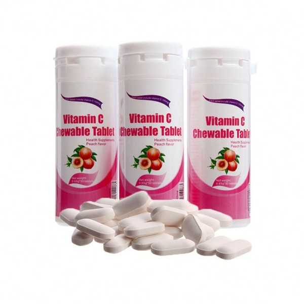 Besica OEM Vitamin C Chewable Tablets Supplier High Content Vitamin C Whitening Skincare Vitamin Supplement Private Label
